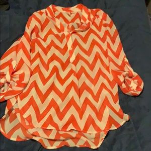 Sheer quarter sleeve dress shirt